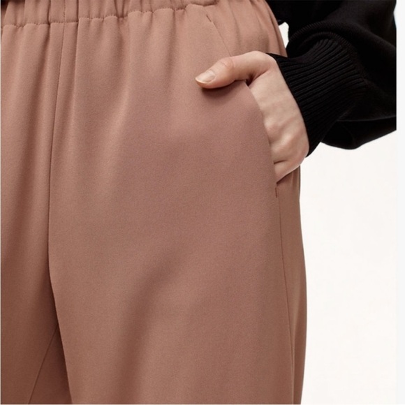Aritzia Babaton the dexter pull on tuxedo pants Tan Size M - Picture 3 of 8